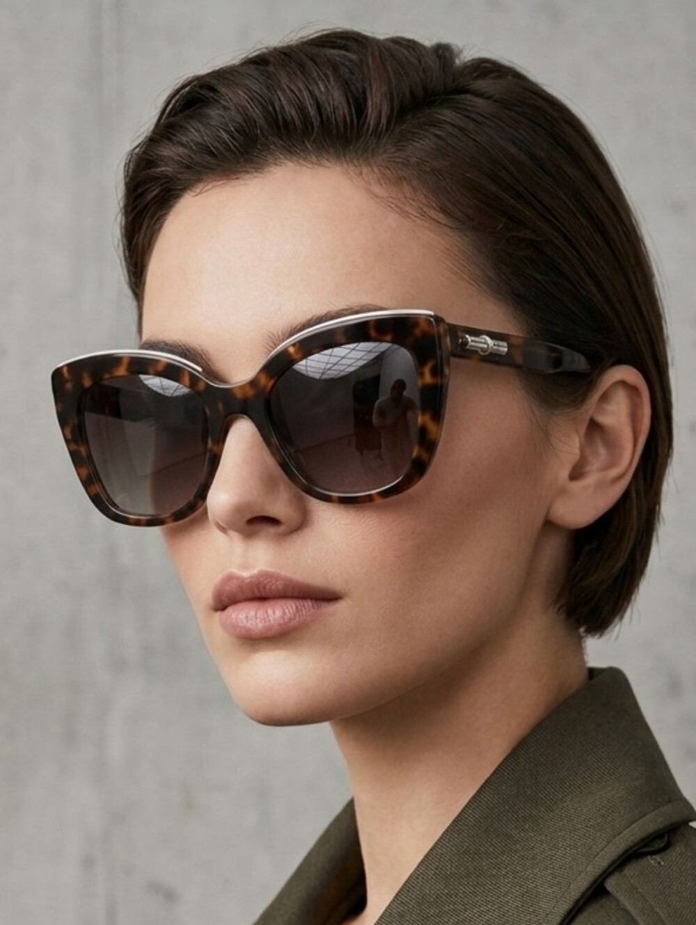 NEW Longchamp Tortoise Shell Cat Eye Sunglasses
